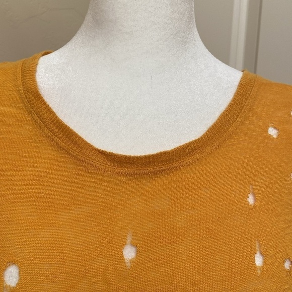 IRO 100% Linen T-Shirt Sweater Top Womens M Sunflower longline grunge Artsy Boho - Picture 5 of 9